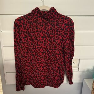 Banana Republic Knit Leopard Tuerleneck